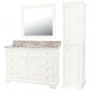 Jennifer Furniture Vanity with Mirror and Linen Cabinet
