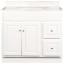 21 Inch Deep Vanity - Glossy White