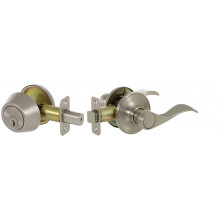 Bennett Series Lever-Style Door Handles - Satin Nickel Finish