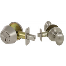 Bennett Series Lever-Style Door Handles - Satin Nickel Finish