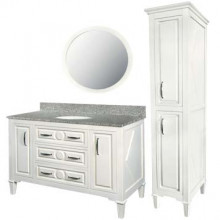 Mary Furniture Vanity with Mirror and Linen Cabinet