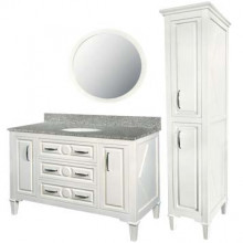 Mary Furniture Vanity with Mirror and Linen Cabinet