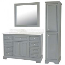 Megan Furniture Vanity with Mirror and Linen Cabinet