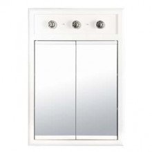 Medicine Cabinet with Lights - Glossy White