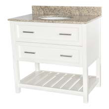 Sorento Contemporary Vanity in White Finish