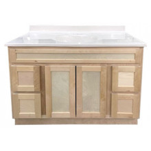 Bathroom Vanity - Unfinished Shaker Maple