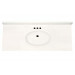 22" Cultured Marble Vanity Tops - Solid White