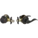 Bennett Series Lever-Style Door Handles - Edged Bronze Finish