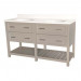 Contemporary Vanity 60 Inch - Sorento Style in Cobblestone Gray