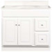 21 Inch Deep Vanity - Glossy White