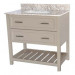 Sorento Contemporary Vanity in Cobblestone Gray Finish