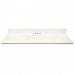 49" Single Bowl Cultured Marble Vanity Top - Solid White, 19" Depth