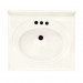 25" Single Bowl Cultured Marble Vanity Top - Solid White, 22" Depth