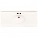 49" Single Bowl Cultured Marble Vanity Top - Solid White, 22" Depth