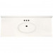 61" Single Bowl Cultured Marble Vanity Top - Solid White, 22" Depth