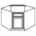 Diagonal Corner Sink Base Cabinet - Shaker Gray SGDCSB36