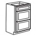 Drawer Base Cabinet 15 Inch - Shaker Gray SGDB15-3