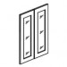 Glass Door Set for 2430 Wall Cabinet - Unfinished Shaker UNFW2430GD