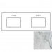 61x22 Carrara White Marble Vanity Top - Double Bowl