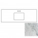 61x22 Carrara White Marble Vanity Top - Single Bowl