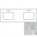 73x22 Carrara White Marble Vanity Top - Double Bowl