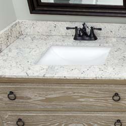 White Diamond Granite Vanity Top Image