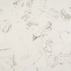 Pietra Carrara Hexagon Mosaic Porcelain Tile