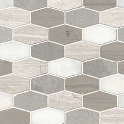 Bellagio Elongated Hexagon Honed Mosaic Tile