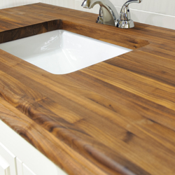 Walnut Butcher Block Wood Vanity Top Image